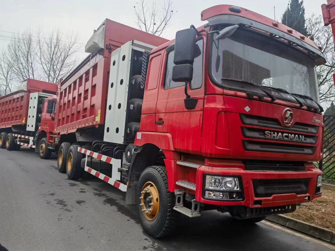 90 toneladas camión pesado de descarga 6x4 SHACMAN camión de descarga de GNC rojo F3000 6x4 380 EuroV