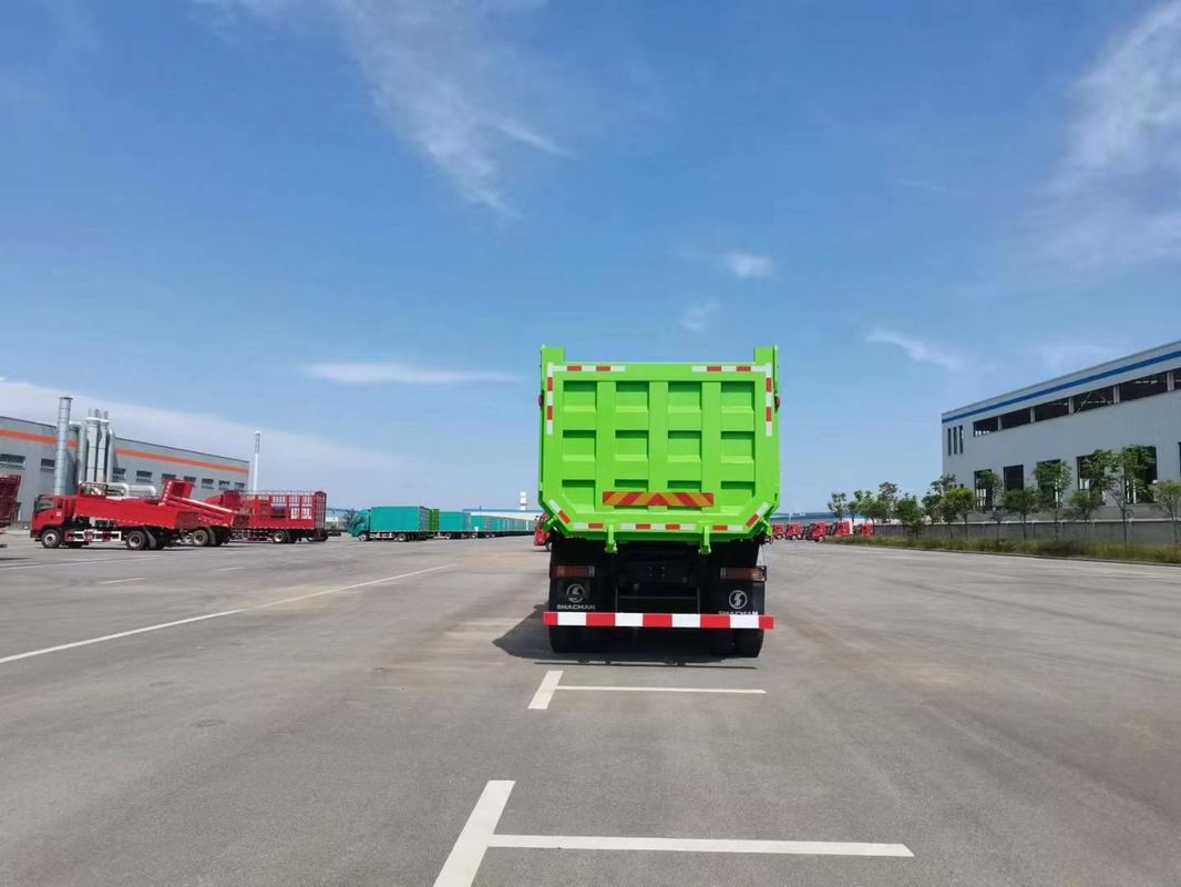 10 ruedas SHACMAN F3000 camión de descarga de GNC 6x4 Euro V WEICHAI-430HP verde perfecto para la construcción y la minería