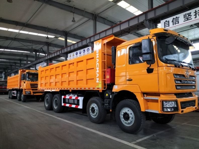 SHACMAN F3000 camión de basura 8x4 375hp Euro V amarillo para el modelo SX3255DT384