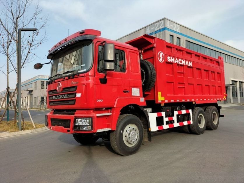 SHACMAN F3000 camión de descarga con tirador 6x4 WP10.380hp EuroII Rojo 10 neumáticos con 5175mm