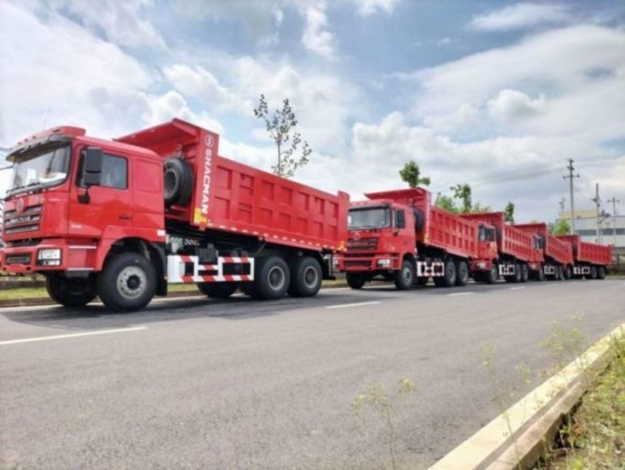 SHACMAN 10 ruedas camión de carga pesada F3000 6x4 375hp EuroV Orange Tipper