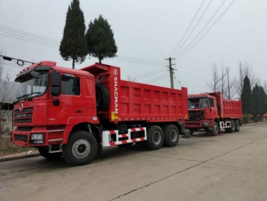 SHACMAN 10 ruedas camión de carga pesada F3000 6x4 375hp EuroV Orange Tipper