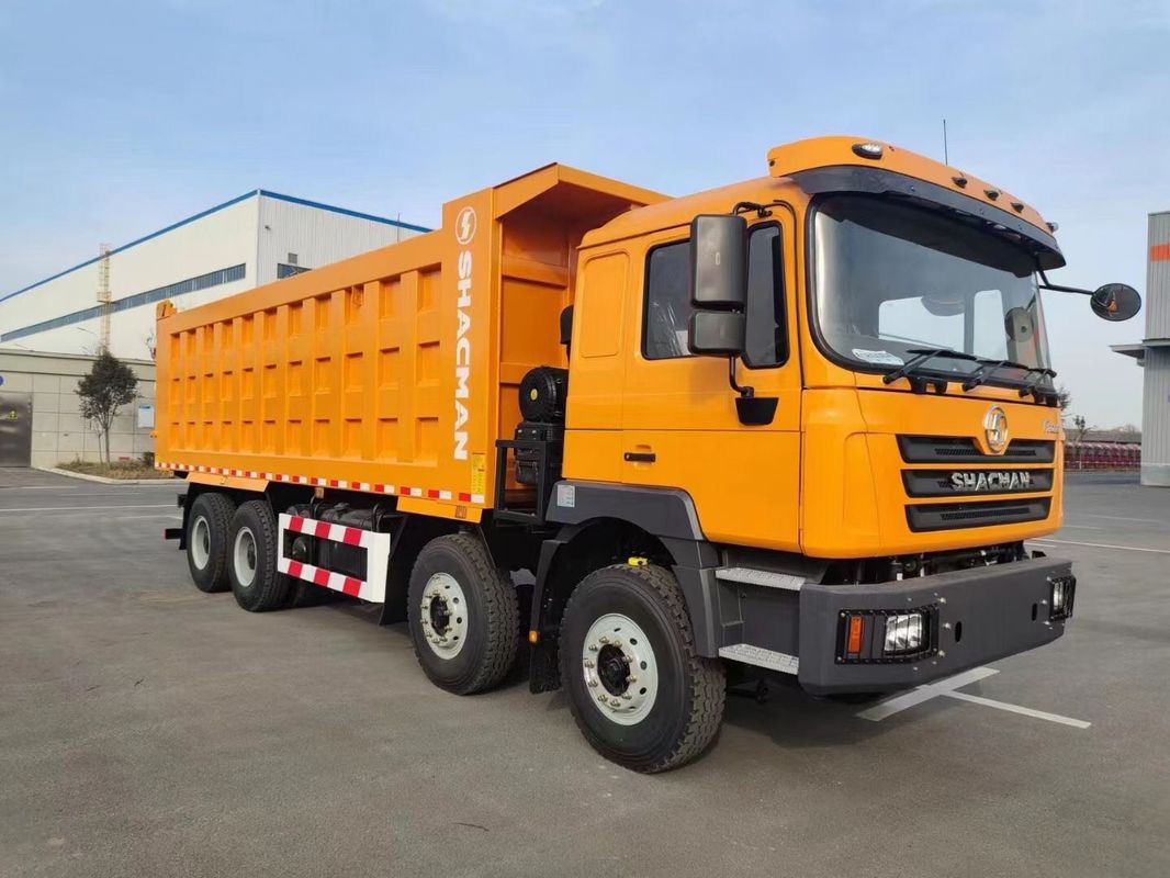 SHACMAN F3000 camión de descarga con tirador 8x4 380hp EuroII Naranja 12 ruedas motor WEICHAI