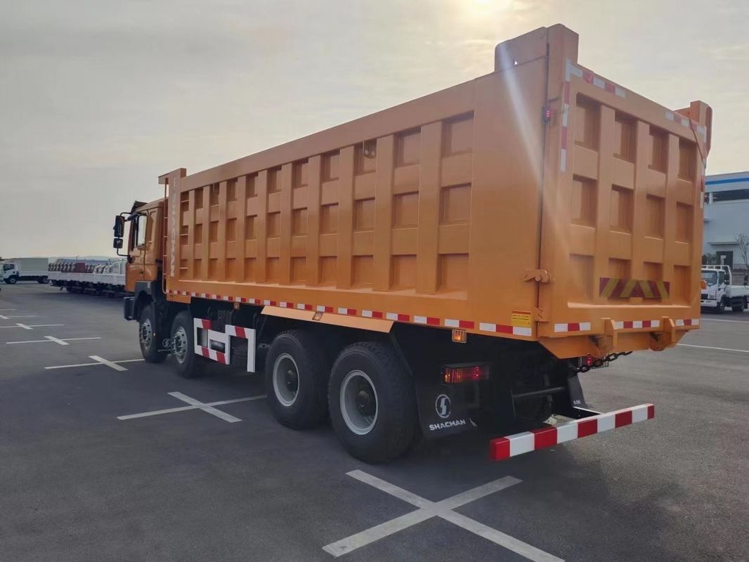 SHACMAN F3000 camión de descarga con tirador 8x4 380hp EuroII Naranja 12 ruedas motor WEICHAI