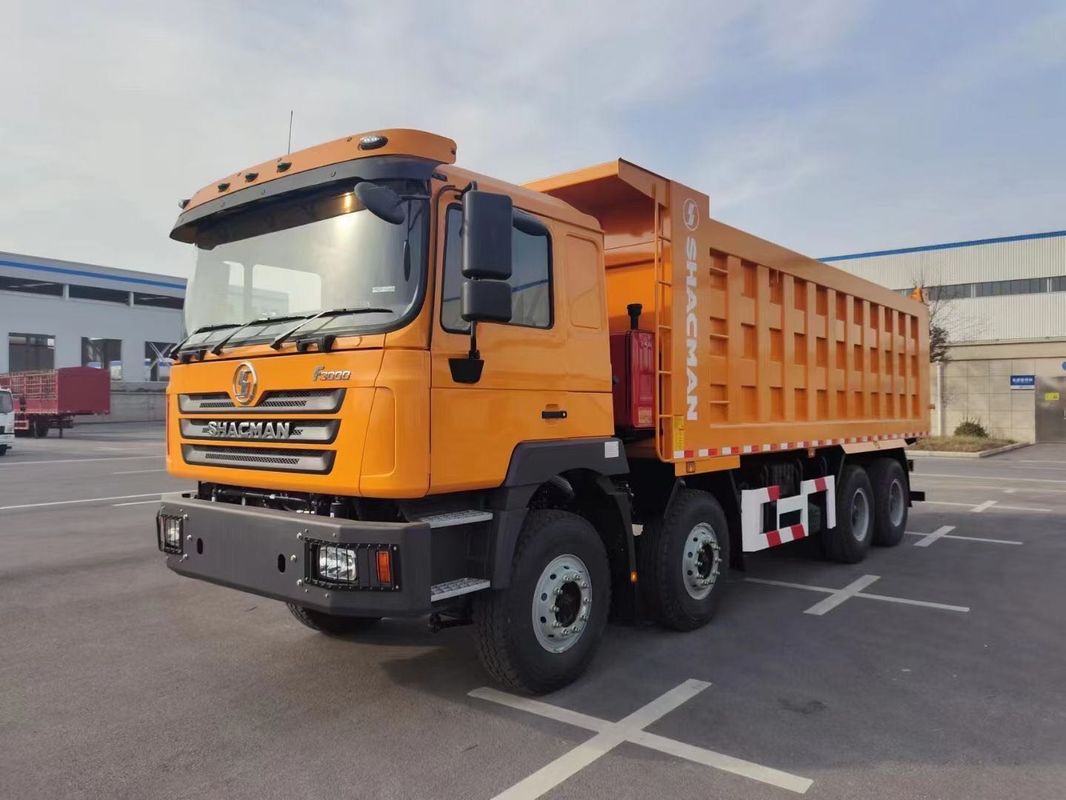 SHACMAN F3000 camión de descarga con tirador 8x4 380hp EuroII Naranja 12 ruedas motor WEICHAI