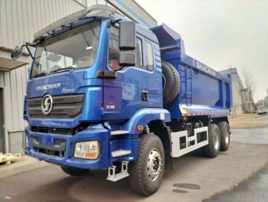 SHACMAN Dump Truck 6x4 H3000 340 EuroII Caja de carga azul para el tipper tipo u