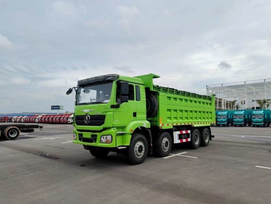 9.5T SHACMAN H3000 camión de descarga 8x4 430 EuroV camión de descarga verde MAN ejes 2 * 16T