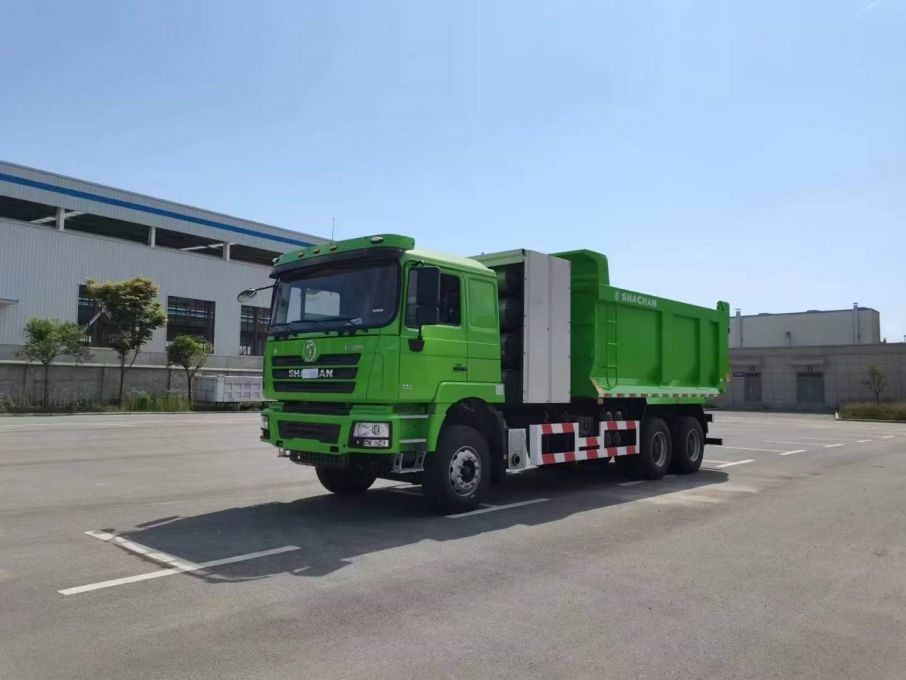 10 ruedas SHACMAN F3000 camión de descarga de GNC 6x4 Euro V WEICHAI-430HP verde perfecto para la construcción y la minería