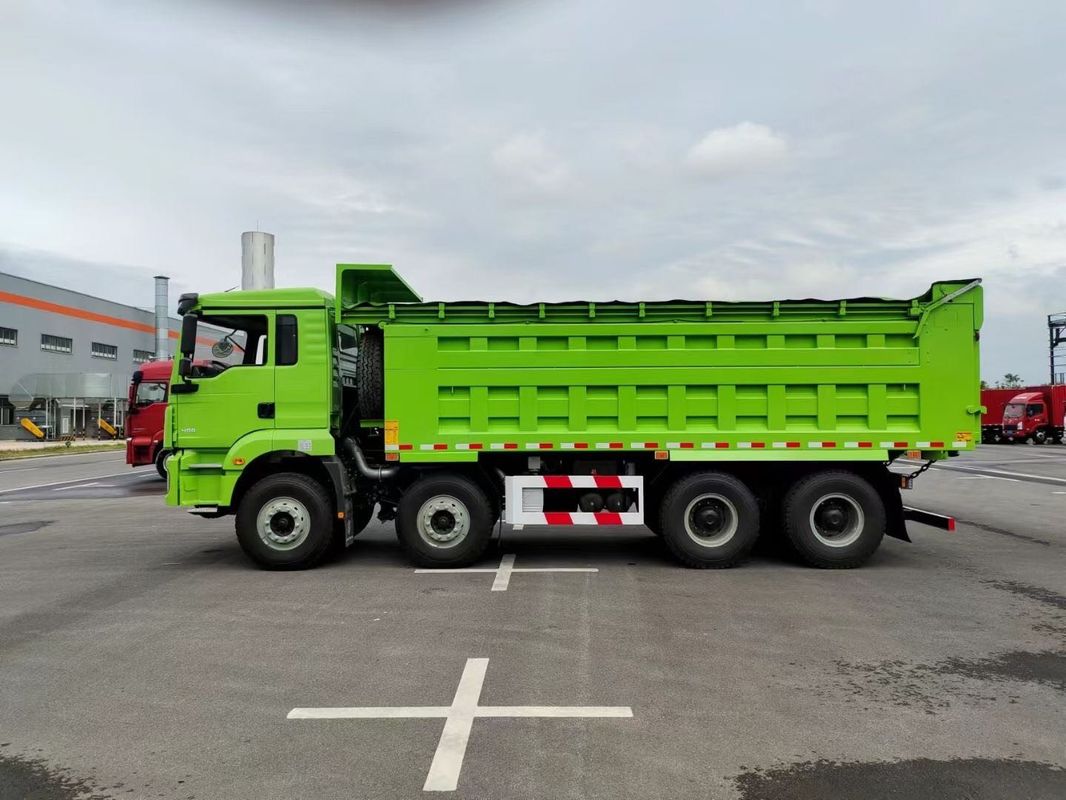 Nuevo camión de carga pesada SHACMAN H3000 8x4 375hp EuroV verde 12 ruedas de volante