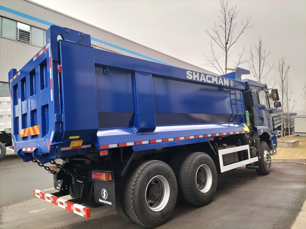 10 neumáticos SHACMAN H3000 camión de basura 6x4 380hp EuroII azul tipo U