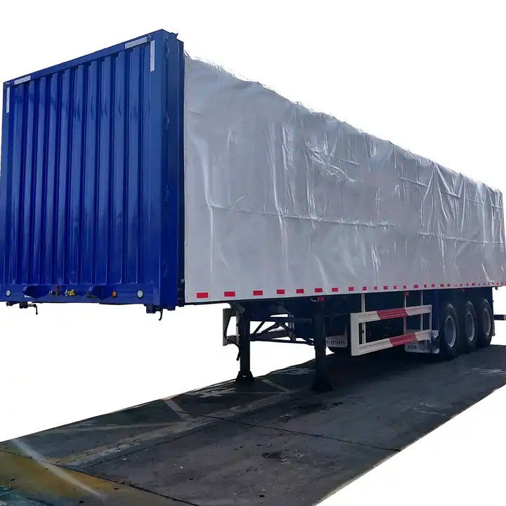 CIMC Semi remolque de cortina lateral de tipo furgoneta de 3 ejes para el transporte de carga en palets