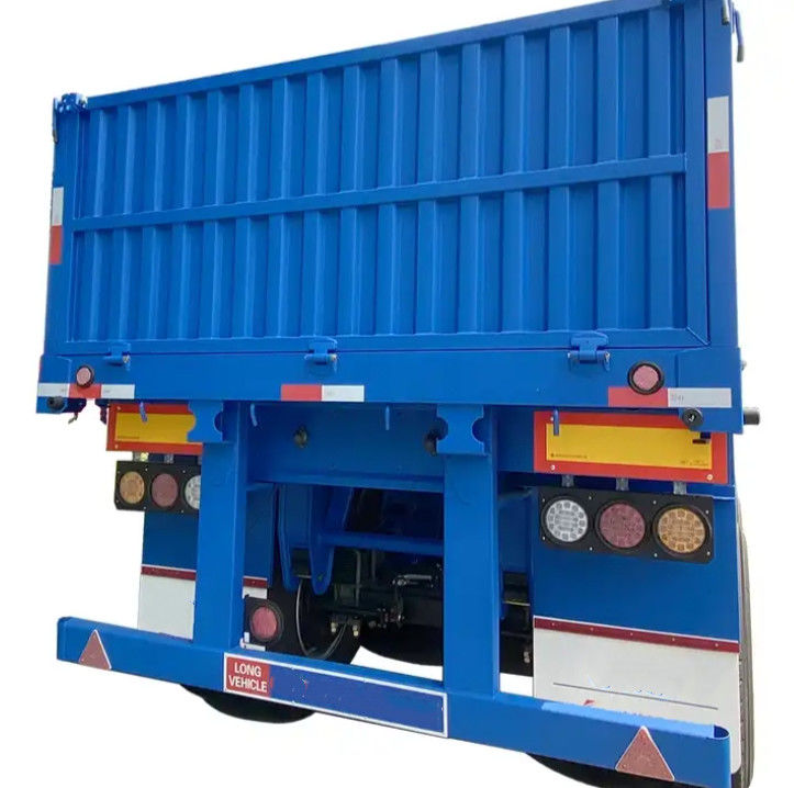 CIMC 4 ejes semirremolque de cama plana con pared lateral de 1000 mm camión remolque de transporte de 40 toneladas