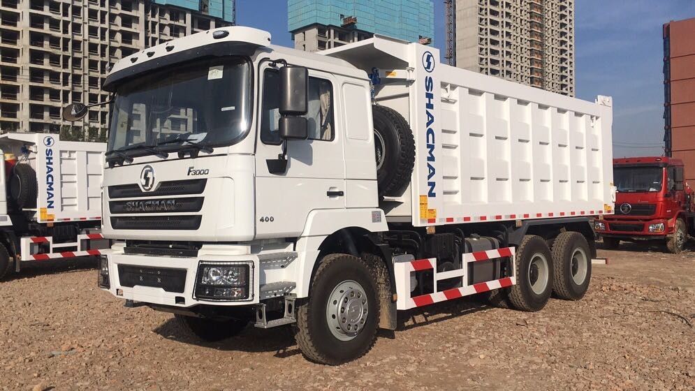 SHACMAN camión de descarga de 3 ejes con tirador H3000 6x4 400HP EuroII 50Ton camión de descarga de 3 ejes