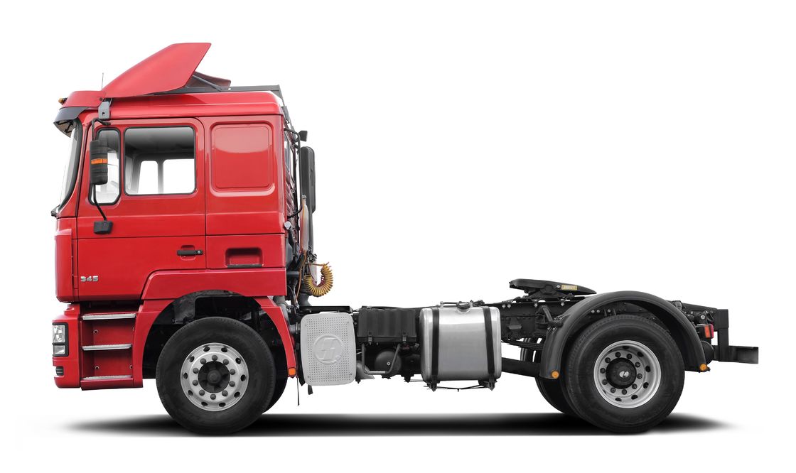 Rojo SHACMAN F3000 375HP Euro V 6 ruedas Tractor cabeza 4x2 motor WEICHAI