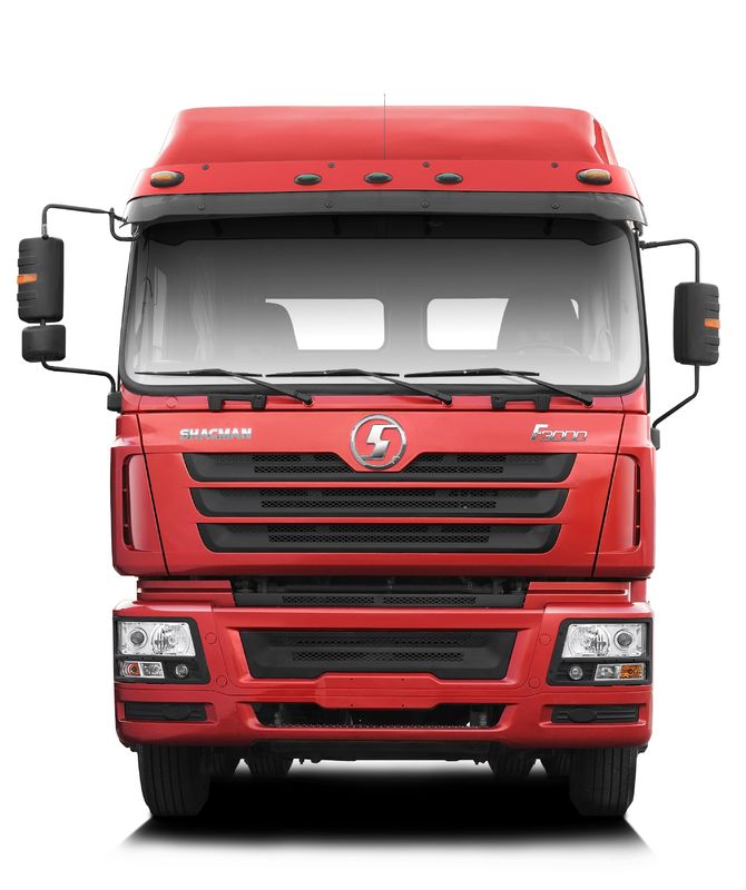 Rojo SHACMAN F3000 375HP Euro V 6 ruedas Tractor cabeza 4x2 motor WEICHAI