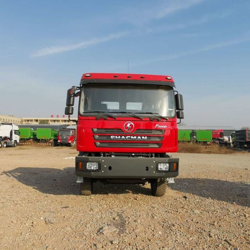 Rojo SHACMAN F3000 375HP Euro V 6 ruedas cabeza del tractor 4x2 motor WEICHAI