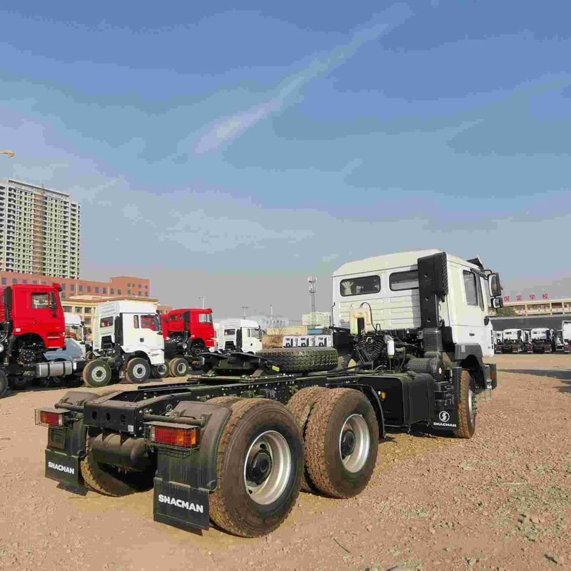 Rojo SHACMAN F3000 375HP Euro V 6 ruedas Tractor cabeza 4x2 motor WEICHAI
