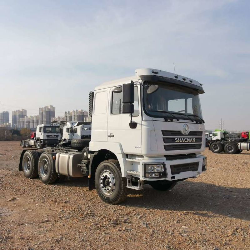 Rojo SHACMAN F3000 375HP Euro V 6 ruedas Tractor cabeza 4x2 motor WEICHAI