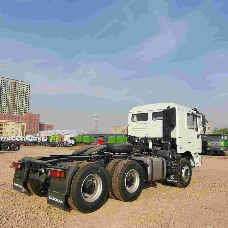 Rojo SHACMAN F3000 375HP Euro V 6 ruedas Tractor cabeza 4x2 motor WEICHAI