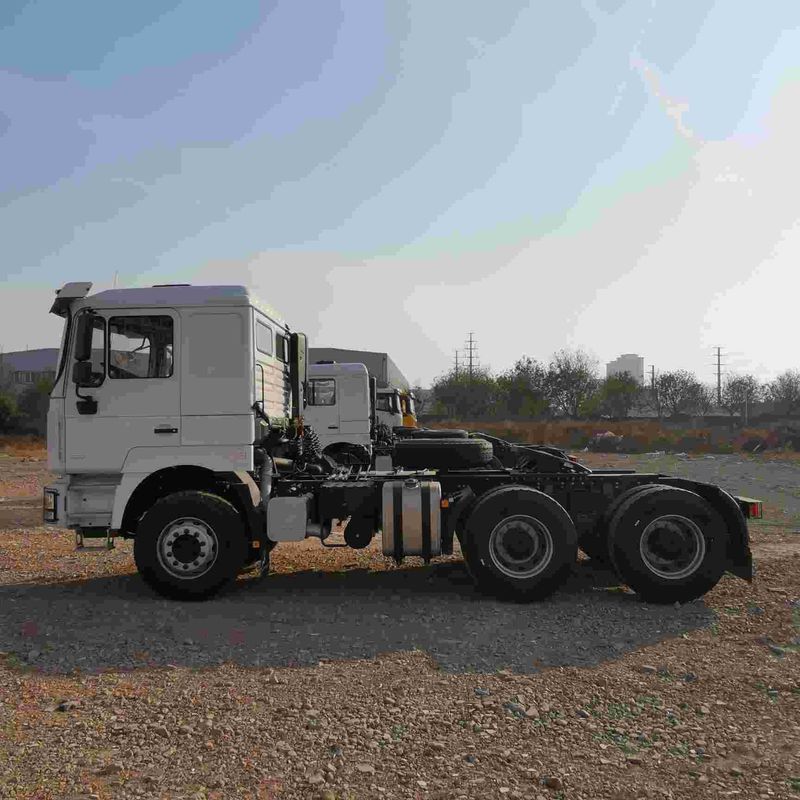 Rojo SHACMAN F3000 375HP Euro V 6 ruedas Tractor cabeza 4x2 motor WEICHAI