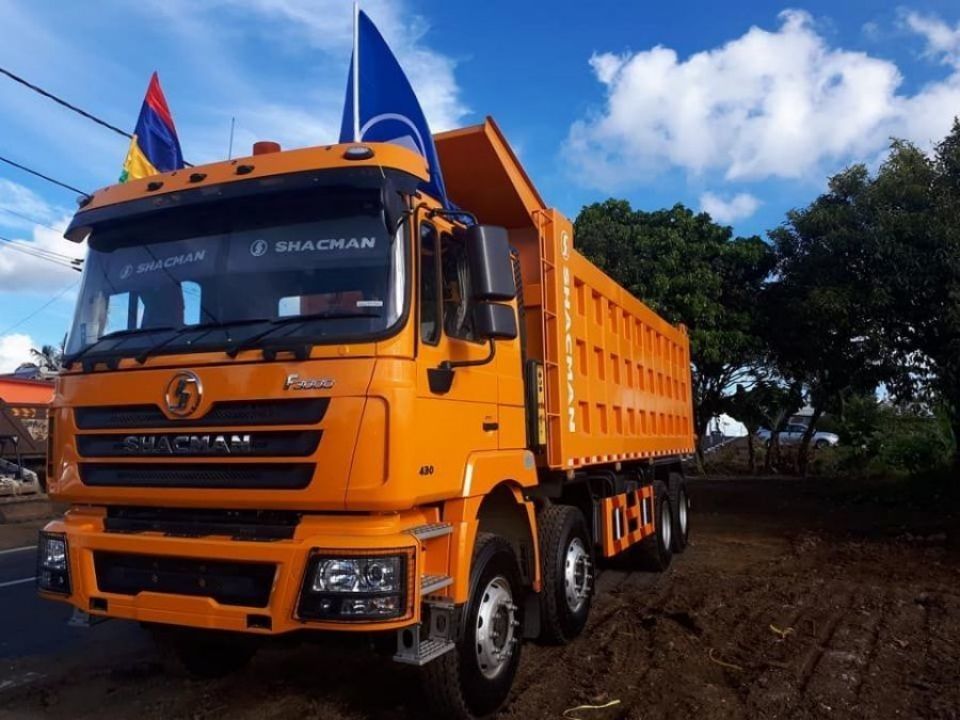 SHACMAN F3000 8x4 380hp EuroV camión de descarga doble eje de etapa con motor WEICHAI