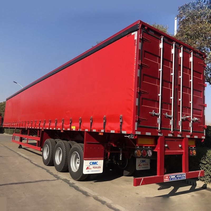 Tipo de camioneta SHACMAN Semi-remolque 50T 3 eje de pie semi-remolque seco camión CIMC