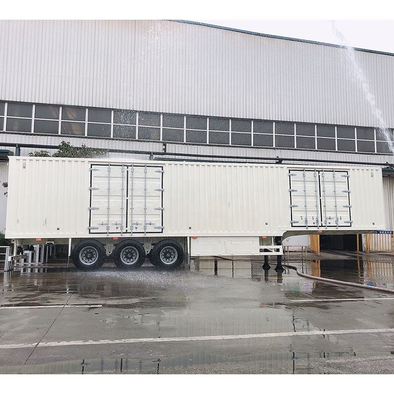Tipo de camioneta SHACMAN Semi-remolque 50T 3 eje de pie semi-remolque seco camión CIMC
