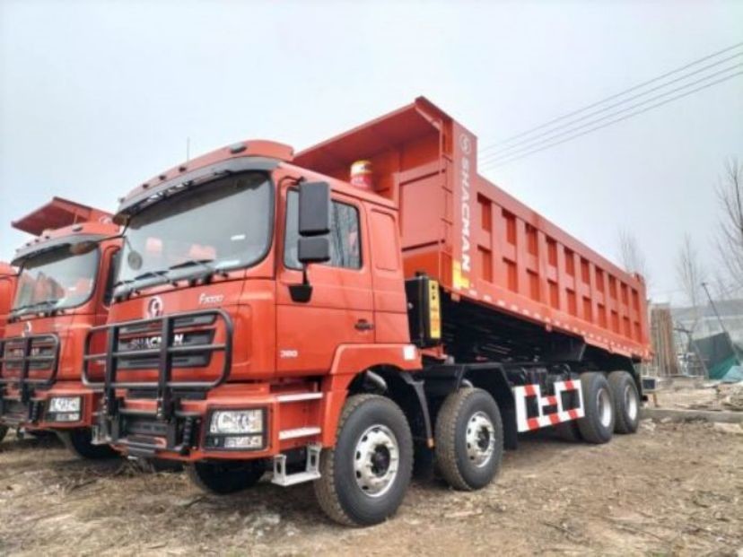 Shacks Rojos SHACMAN F3000 camión de retroceso 8x4 380 EuroII Rojo
